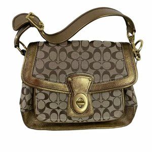 Coach | Bags | Coach 941 Metallic Bronze Shoulder Legacy Bag